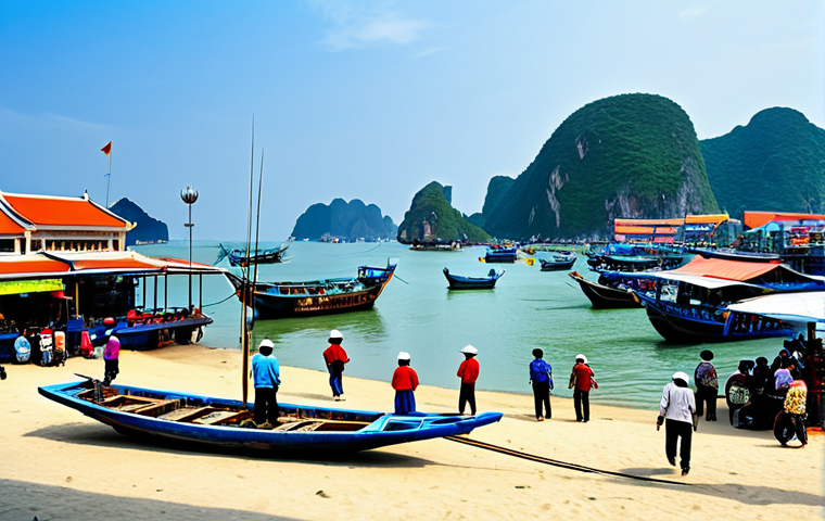 해양 도시 건설을 위한 법적 고려 사항 - **A bustling coastal city in Vietnam, Da Nang-style architecture, fully clothed people enjoying the ...