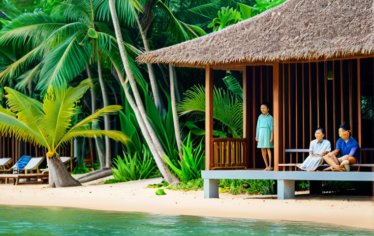 해양 도시 건설을 위한 법적 고려 사항 - **A bustling coastal city in Vietnam, Da Nang-style architecture, fully clothed people enjoying the ...