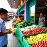 Home 20 해양 도시에서의 생활 편의시설 배치 - **Prompt 1: Vibrant Coastal Market and Modern Shopping Fusion**
"A bustling, open-air traditiona...