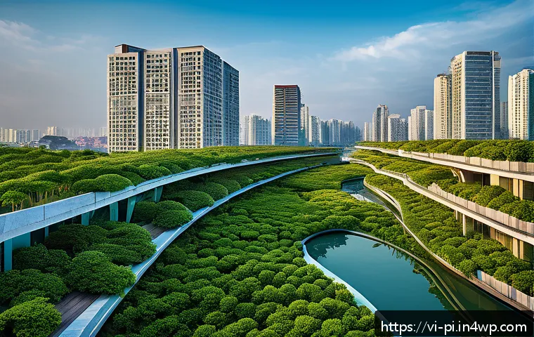 해양 도시 건설의 투자자 및 이해관계자 분석 - A vibrant coastal cityscape at sunset in Vietnam featuring modern urban infrastructure with green te...